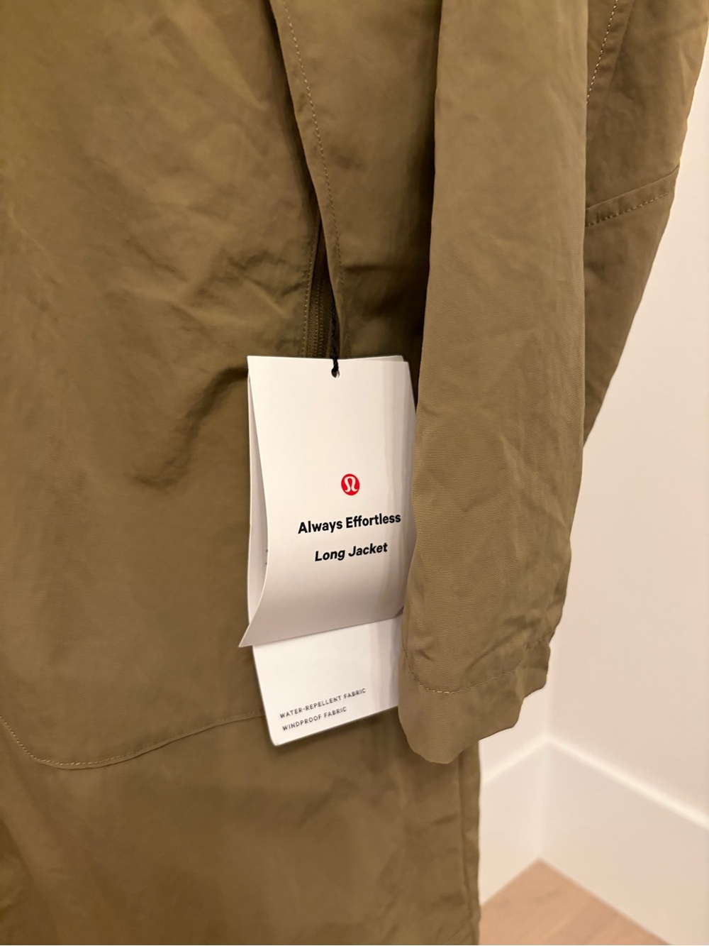 NWT Lululemon Always Effortless Long Jacket Sz 6- olive color - Picture 6 of 7